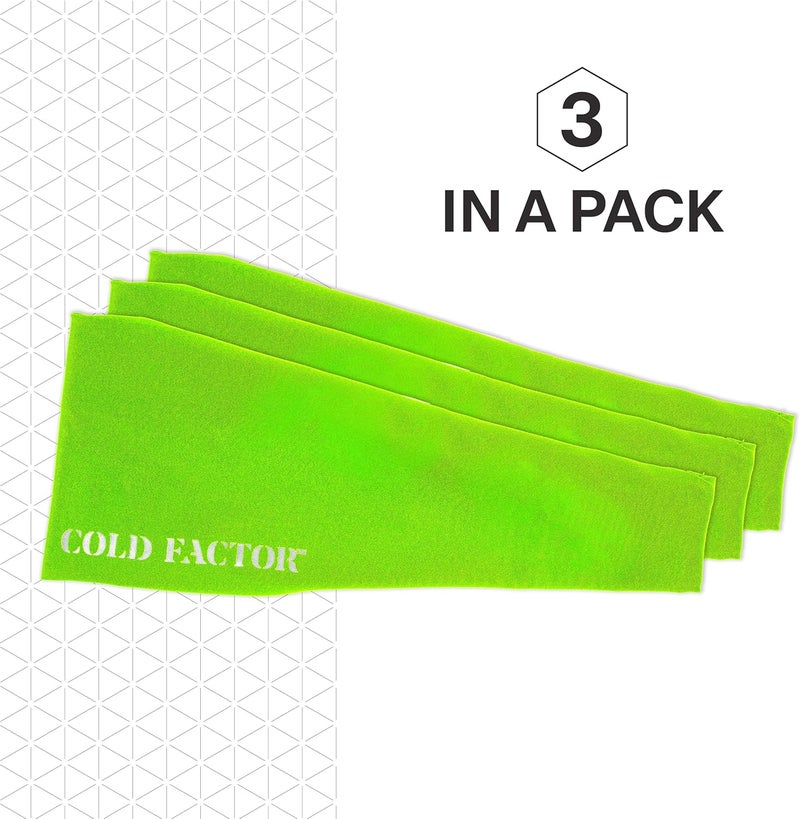 COLD FACTOR Cooling Headband for Women and Men – UPF 50+ Advanced Evaporative Comfort, Instant Cooling Sweatband for Outdoor Sports, Fitness, Yoga, Hiking, Running, and Workout – 3 Pack - Image 2